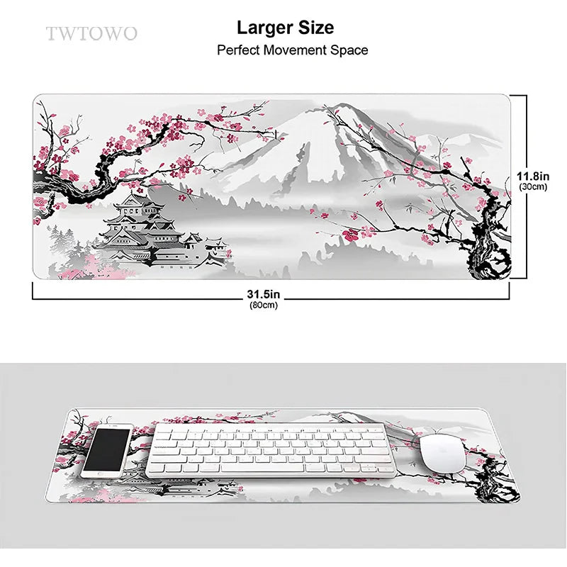 Japanese Cherry Blossom Gaming Mouse Pad